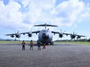 Pendaratan Perdana Airbus A400M TNI AU di Natuna