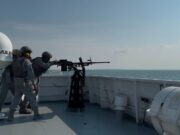Bakamla RI Latihan Menembak di perairan sebelah timur Pulau Galang
