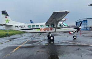 104 titik panas, BNPB Kembali Gelar Operasi Modifikasi Cuaca di Sumatera Selatan